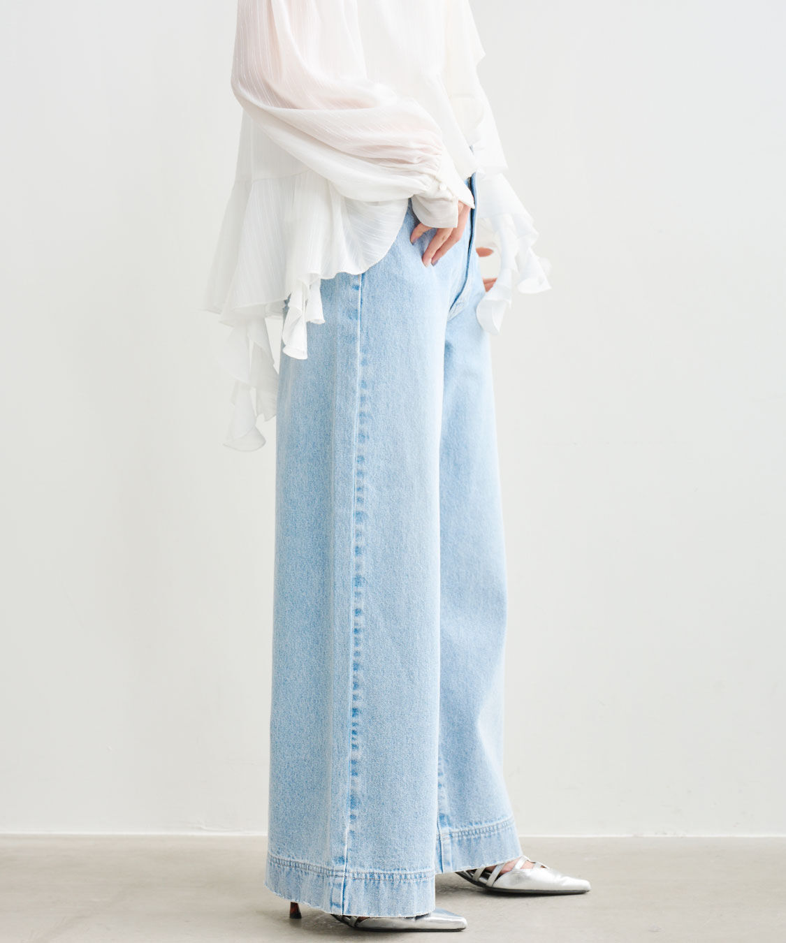 COCO DEAL「フレアワイドデニムパンツ」|デニム|
