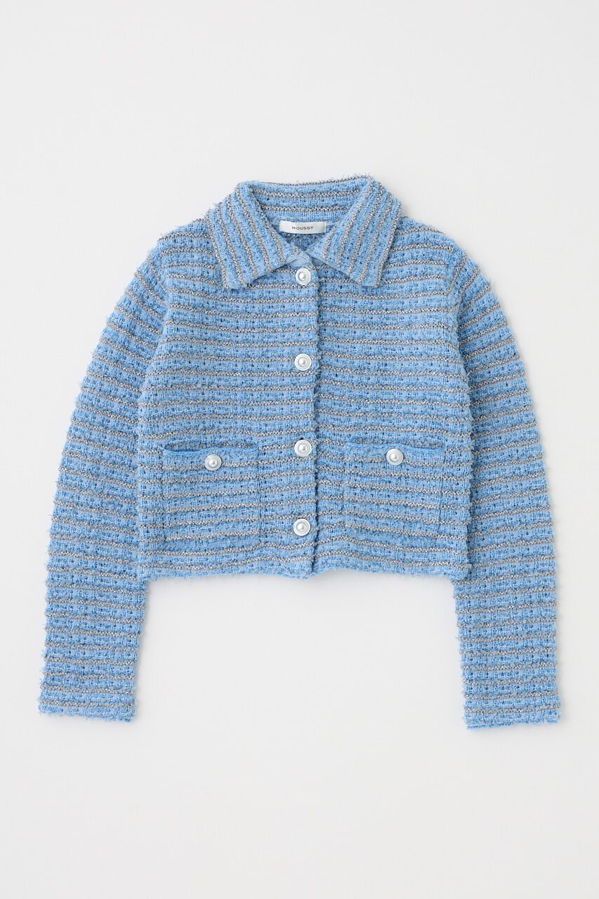 MOUSSY「TWEEDY ニットカーディガン」|ニット・セーター|