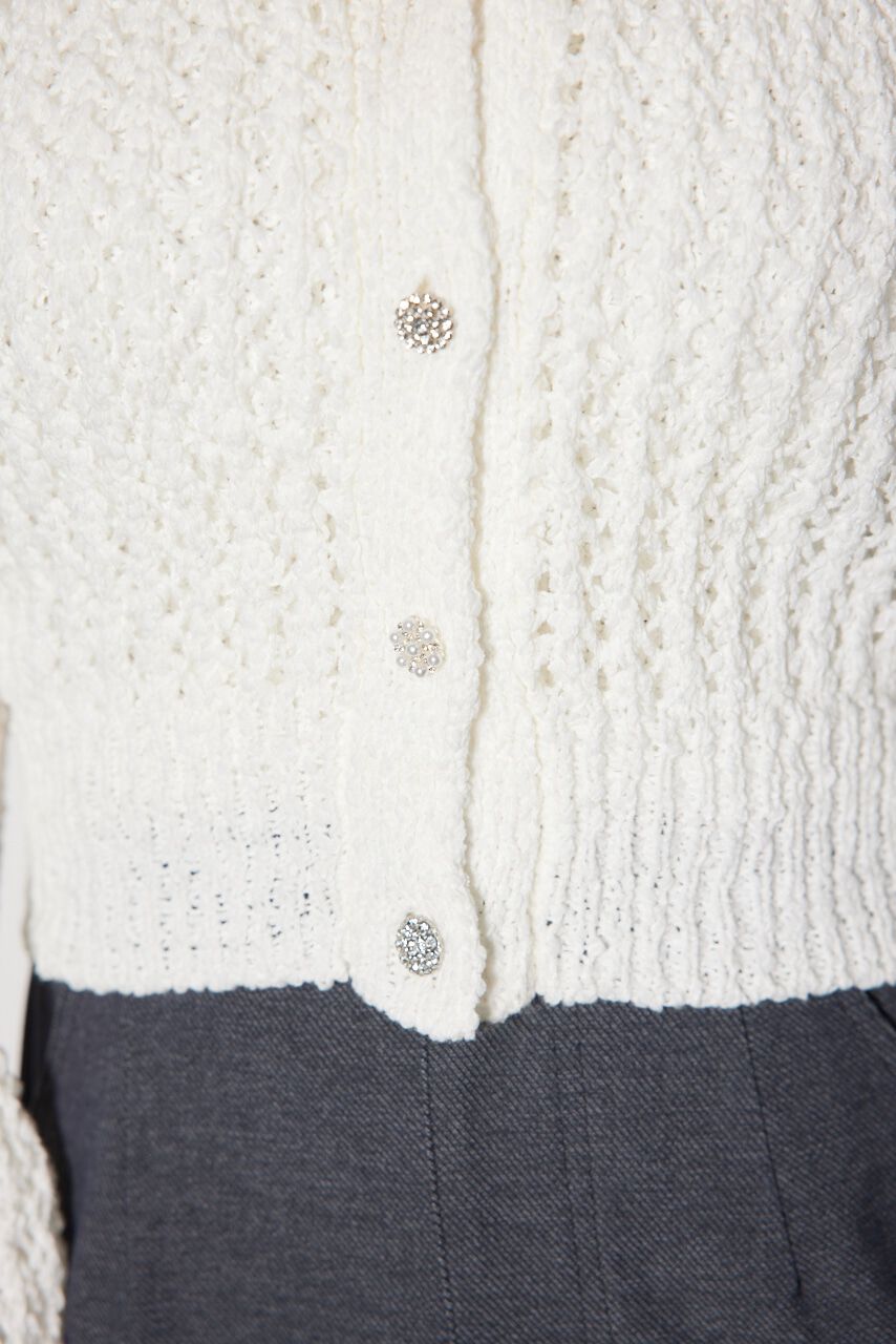 rienda「ビジューニットカーディガン」|カーディガン|