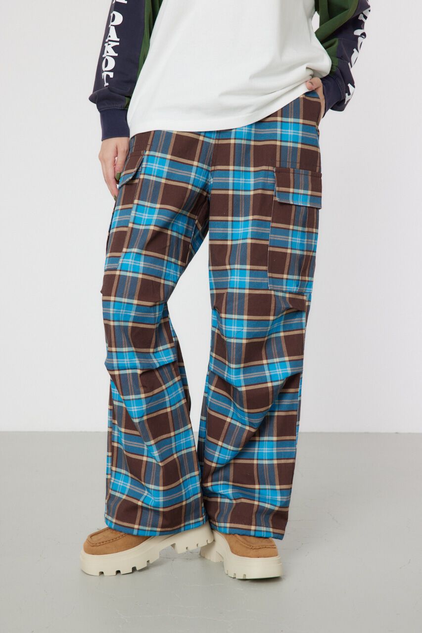 RODEO CROWNS「チェックカーゴパンツ」|その他|柄BLU5