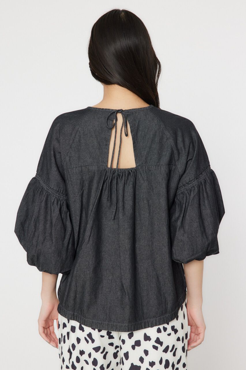 RODEO CROWNS「袖ボリュームバックリボントップス」|シャツ・ブラウス|