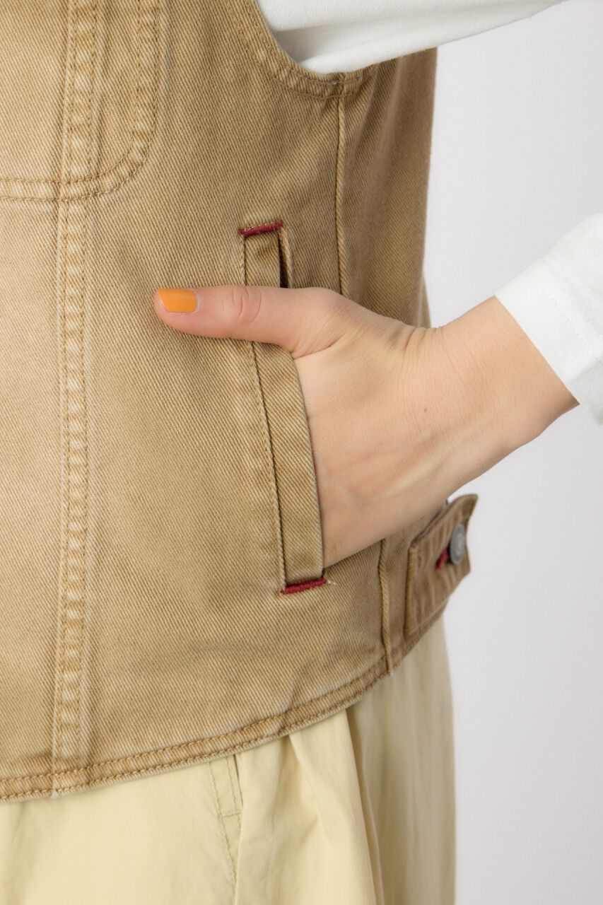 RODEO CROWNS「V CUT デニムベスト」|ダウンベスト・ベスト|