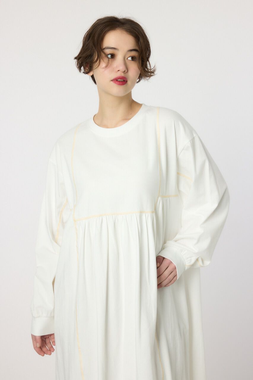 RODEO CROWNS「配色ステッチティアードマキシワンピース」|ワンピース|