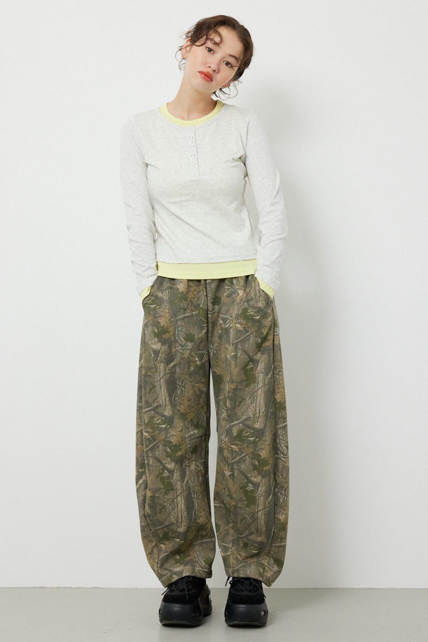 RODEO CROWNS「フェイクレイヤードヘンリーネックトップス」|Tシャツ・カットソー|