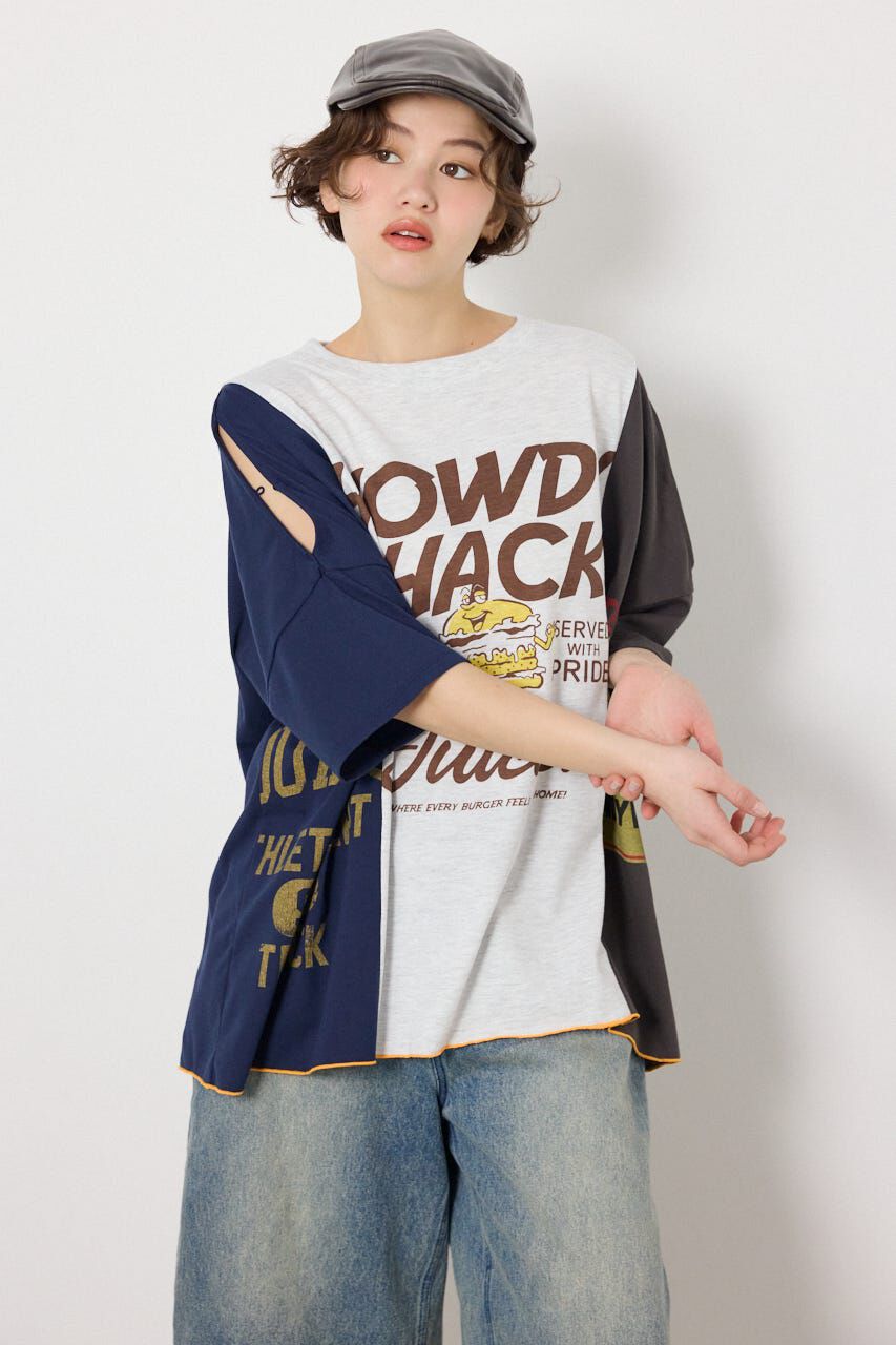 RODEO CROWNS「カスタムオープンショルダーTシャツ」|Tシャツ・カットソー|