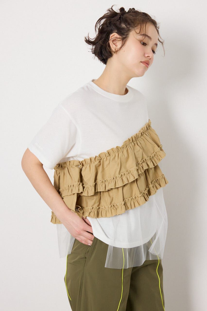 RODEO CROWNS「布帛チュールドッキングトップス」|Tシャツ・カットソー|