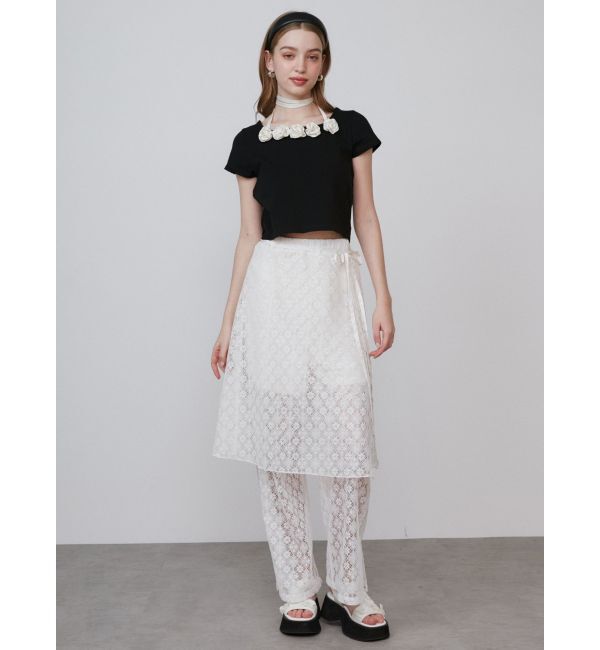 CALNAMUR「LACE LAYERED SKPT/レースレイヤードスカートパンツ」|その他|