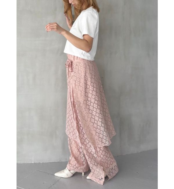 CALNAMUR「LACE LAYERED SKPT/レースレイヤードスカートパンツ」|その他|