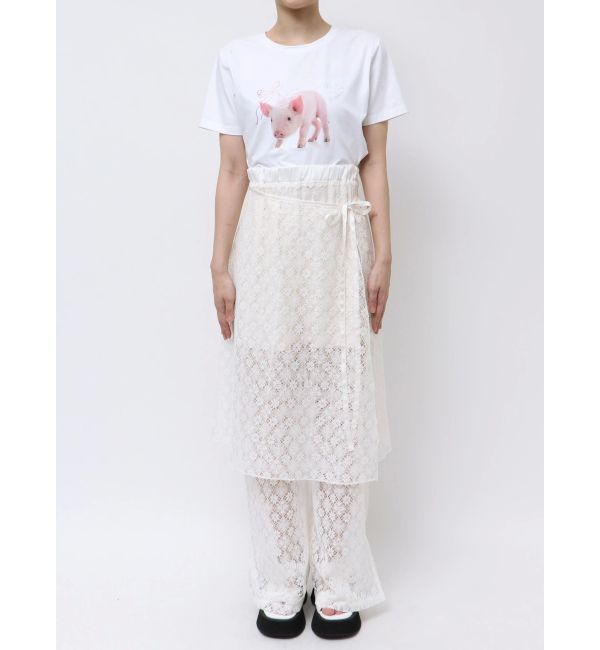 CALNAMUR「LACE LAYERED SKPT/レースレイヤードスカートパンツ」|その他|
