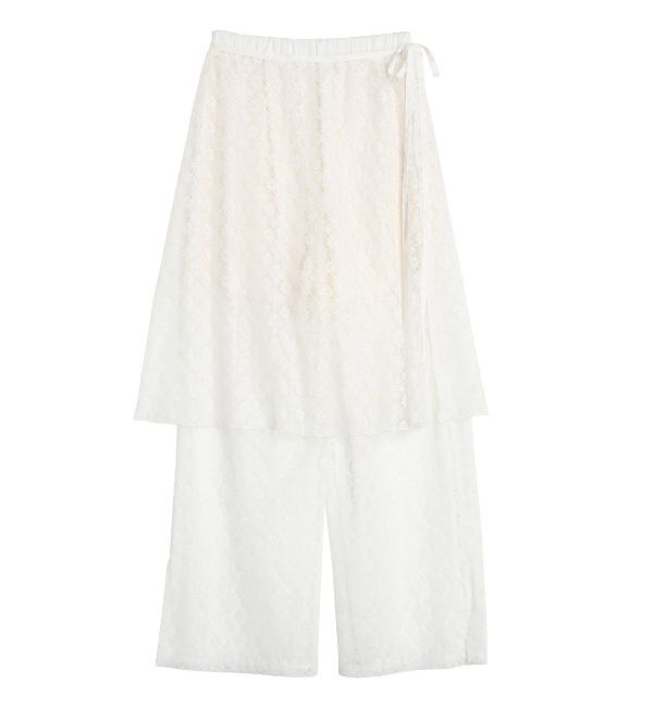 CALNAMUR「LACE LAYERED SKPT/レースレイヤードスカートパンツ」|その他|
