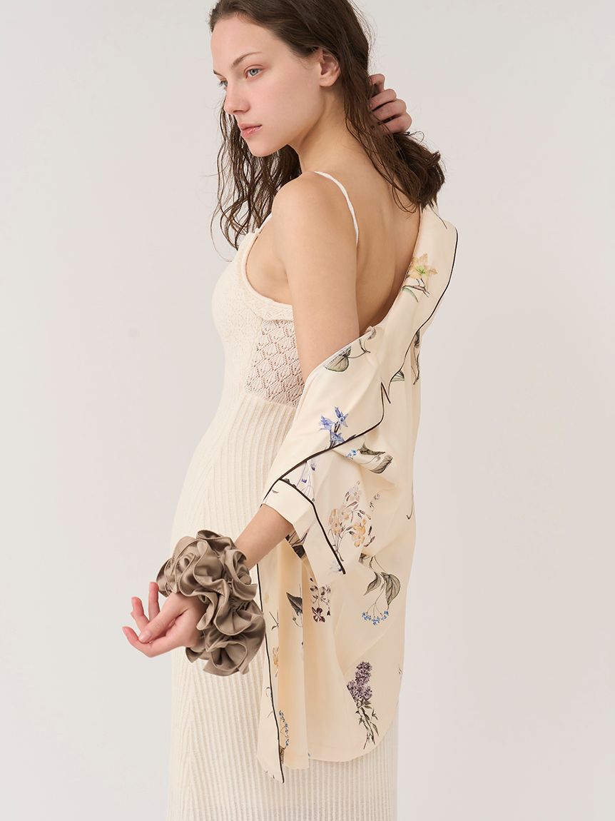 SNIDEL HOME「【UVカット】サテンプリント開襟シャツ」|ルームウェア|