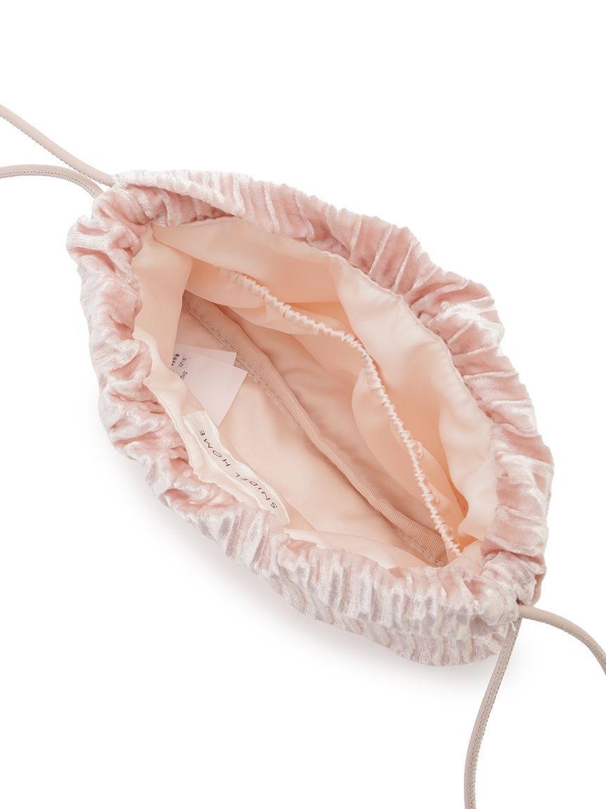 SNIDEL HOME「ベロアプリーツ巾着ポーチ」|ポーチ|