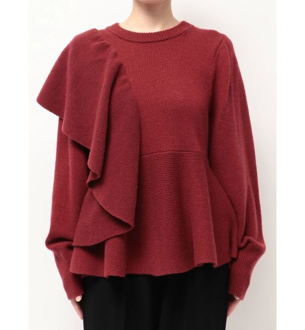 ELENDEEK「SHOULDER FRILL PEPLUM KT」|ニット・セーター|