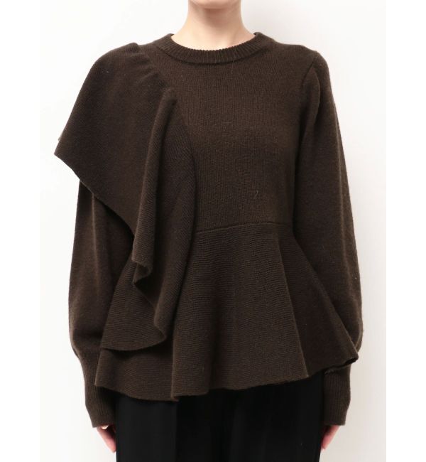 ELENDEEK「SHOULDER FRILL PEPLUM KT」|ニット・セーター|