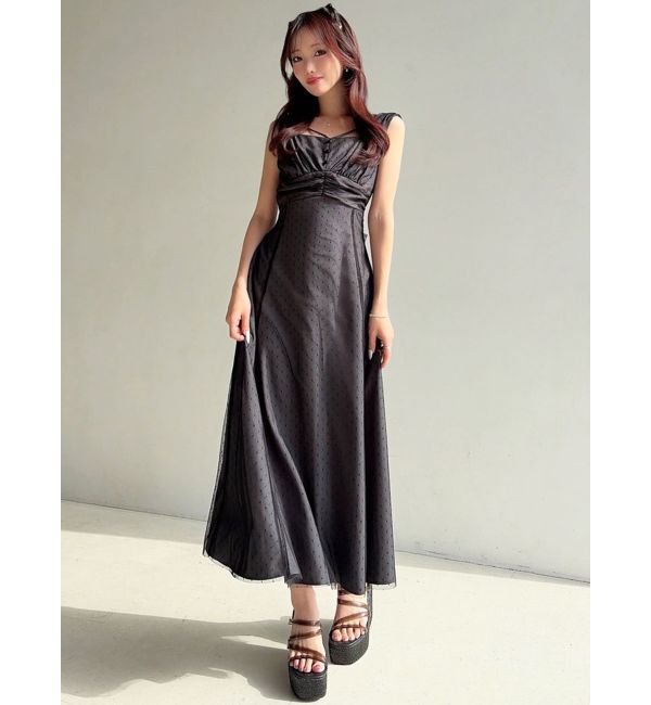 RESEXXY「ドットチュールレイヤードワンピース」|ワンピース|