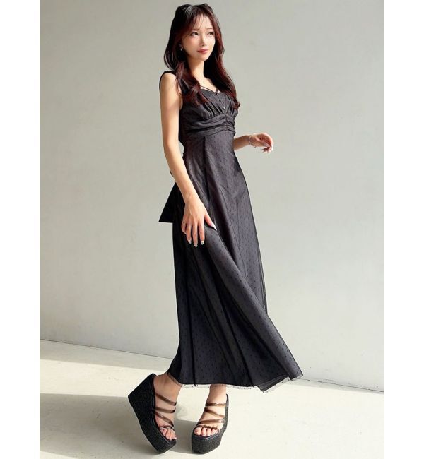 RESEXXY「ドットチュールレイヤードワンピース」|ワンピース|