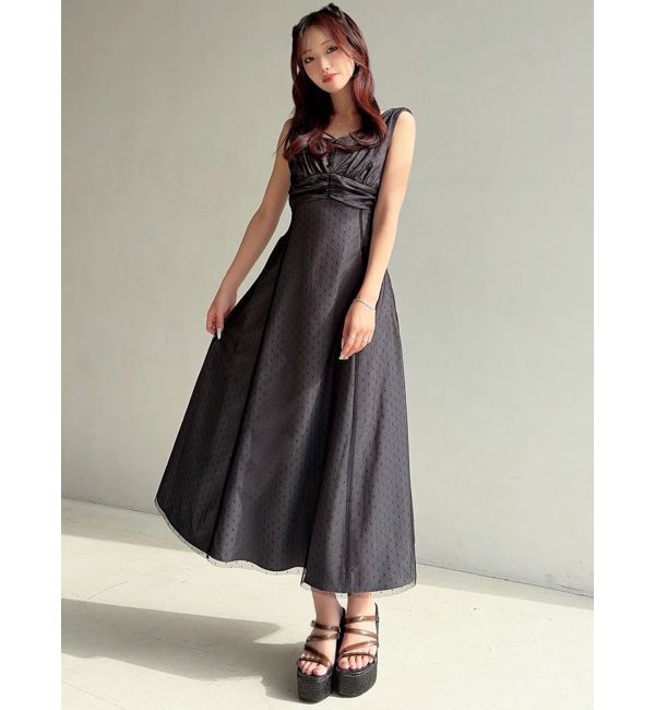 RESEXXY「ドットチュールレイヤードワンピース」|ワンピース|