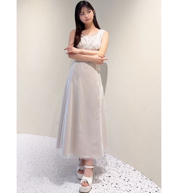 RESEXXY「ドットチュールレイヤードワンピース」|ワンピース|