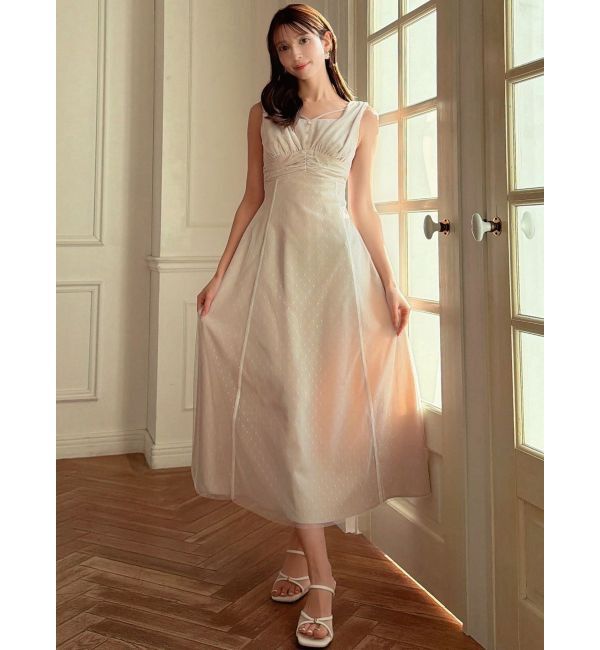 RESEXXY「ドットチュールレイヤードワンピース」|ワンピース|