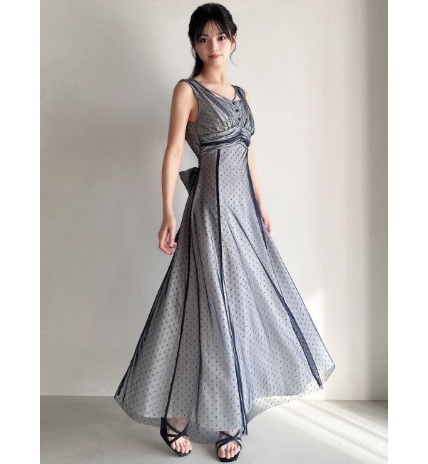 RESEXXY「ドットチュールレイヤードワンピース」|ワンピース|