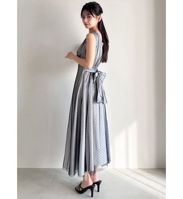 RESEXXY「ドットチュールレイヤードワンピース」|ワンピース|