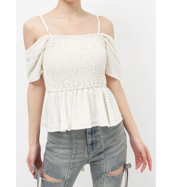 RESEXXY「オフショルシャーリングチュニック」|シャツ・ブラウス|