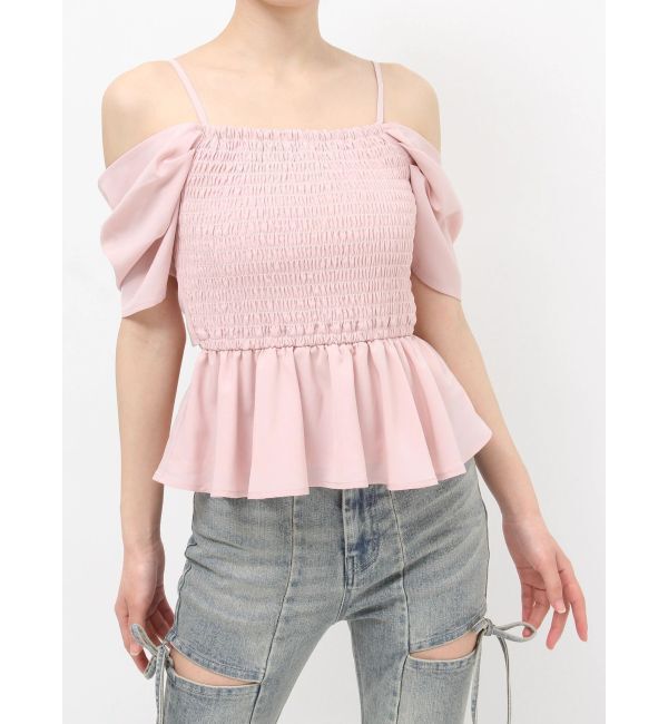 RESEXXY「オフショルシャーリングチュニック」|シャツ・ブラウス|