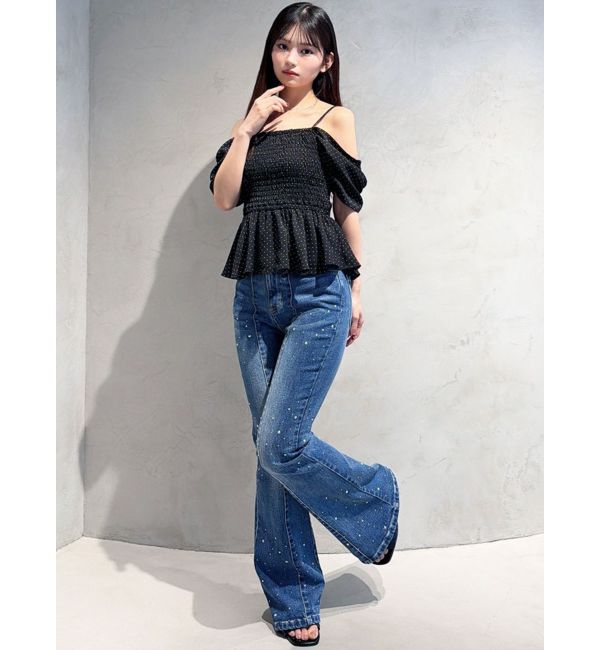 RESEXXY「オフショルシャーリングチュニック」|シャツ・ブラウス|