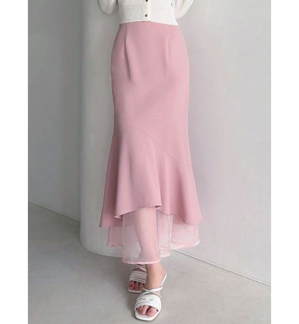 RESEXXY「【WEB限定】シアードッキングマーメイドスカート」|スカート|ピンク