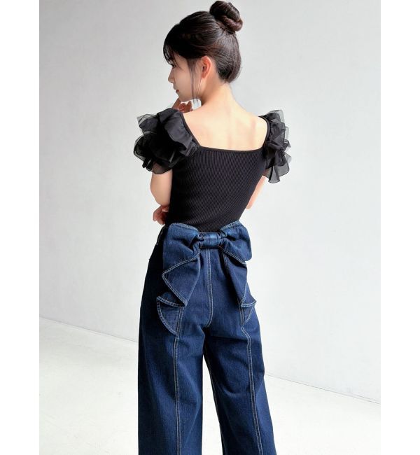 RESEXXY「ショルダーフリルニットトップス」|ニット・セーター|