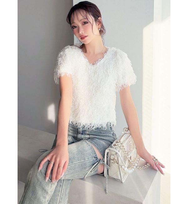 RESEXXY「フェザーライクカットトップス」|Tシャツ・カットソー|