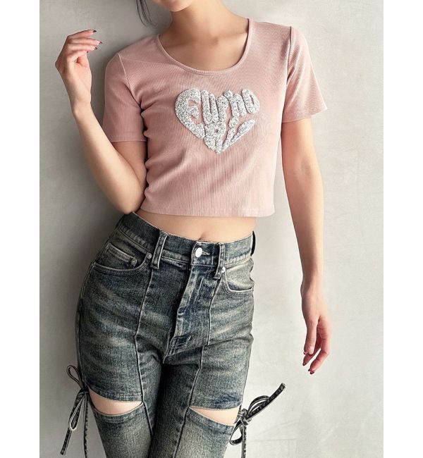 RESEXXY「ルミナスロゴTシャツ」|Tシャツ・カットソー|ピンク