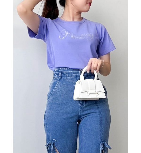 dazzlin「FLOATING VIBRATO Tシャツ」|Tシャツ・カットソー|パープル