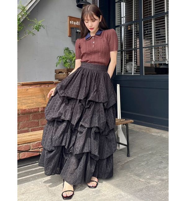 dazzlin「コットンレースバルーンタックスカート」|スカート|