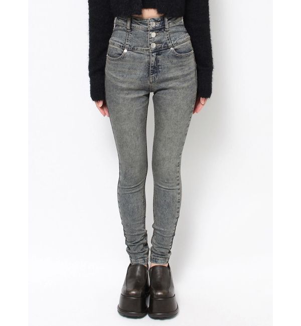 EMODA「【ELDER】MONSTERハイウエストデニム」|デニム|アイスブルー