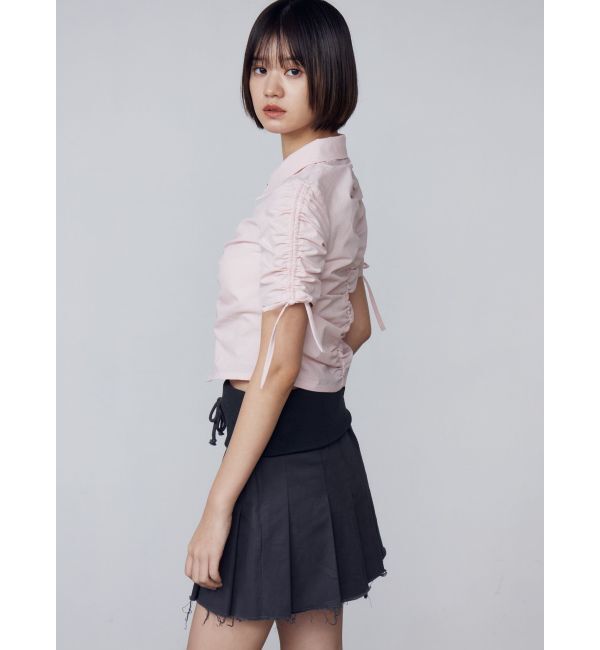 EMODA「ギャザージップシャツトップ」|Tシャツ・カットソー|