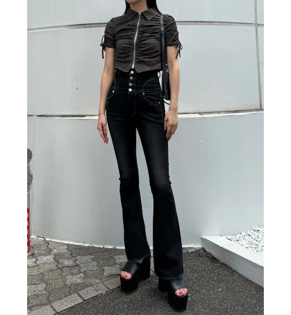 EMODA「ギャザージップシャツトップ」|Tシャツ・カットソー|