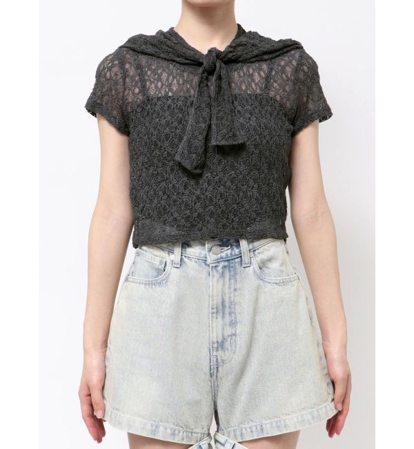 EMODA「レース2ピーストップ」|Tシャツ・カットソー|グレー