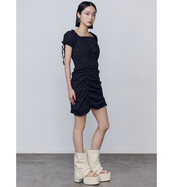 EMODA「オフショルダーミニギャザーワンピース」|ワンピース|