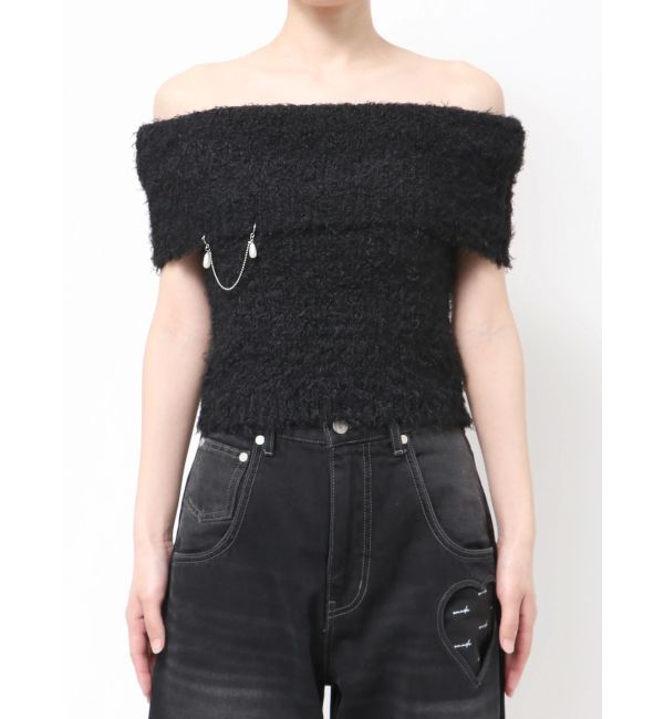 EMODA「カールシャギーパールニットタンクトップ」|ニット・セーター|