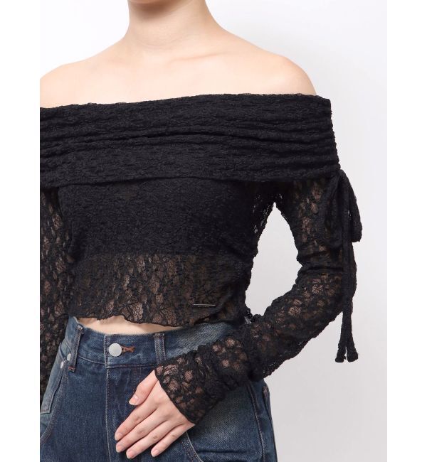 EMODA「レースオフショルダートップ」|Tシャツ・カットソー|