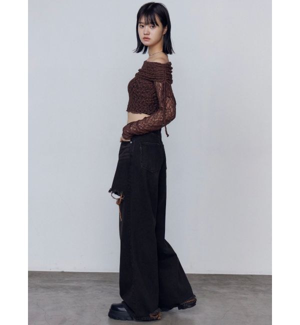 EMODA「レースオフショルダートップ」|Tシャツ・カットソー|