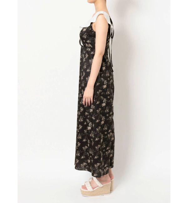 MERCURYDUO「フラワーバックリボンロンパース」|オールインワン|