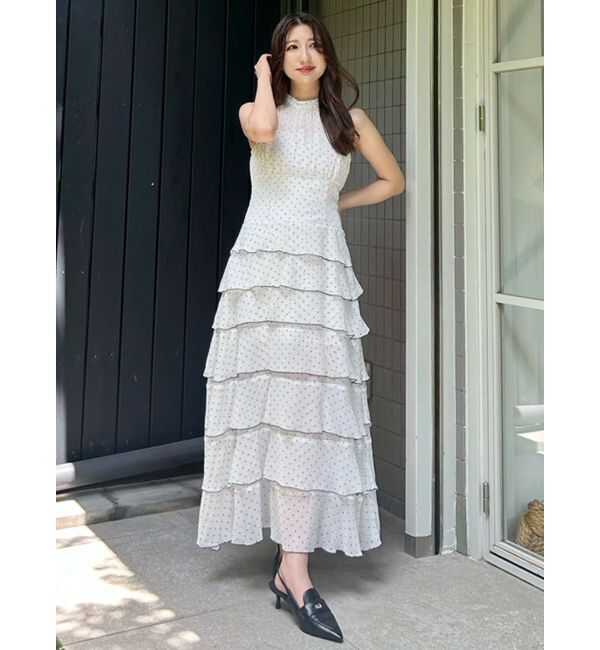 MERCURYDUO「シフォンティアードワンピース」|ワンピース|