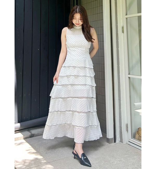 MERCURYDUO「シフォンティアードワンピース」|ワンピース|