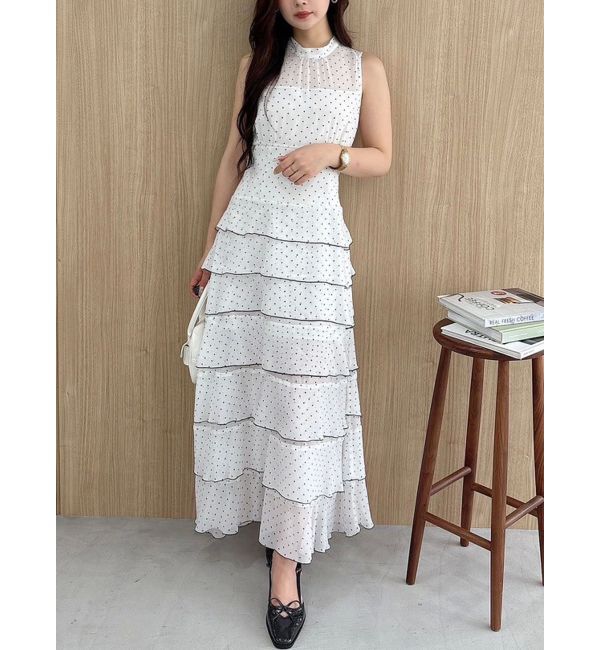 MERCURYDUO「シフォンティアードワンピース」|ワンピース|