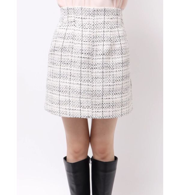 MERCURYDUO「オリジナルツイード台形ミニスカート」|スカート|