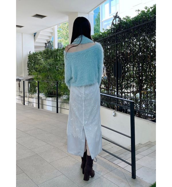 MERCURYDUO「レースレイヤードナロースカート」|スカート|