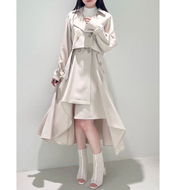 MERCURYDUO「【セットアップ着用可】ショートトレンチコート」|トレンチコート|