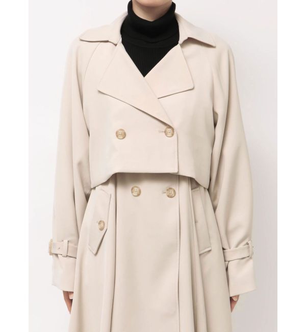 MERCURYDUO「【セットアップ着用可】ショートトレンチコート」|トレンチコート|